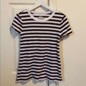 Black and white short sleeve shirt